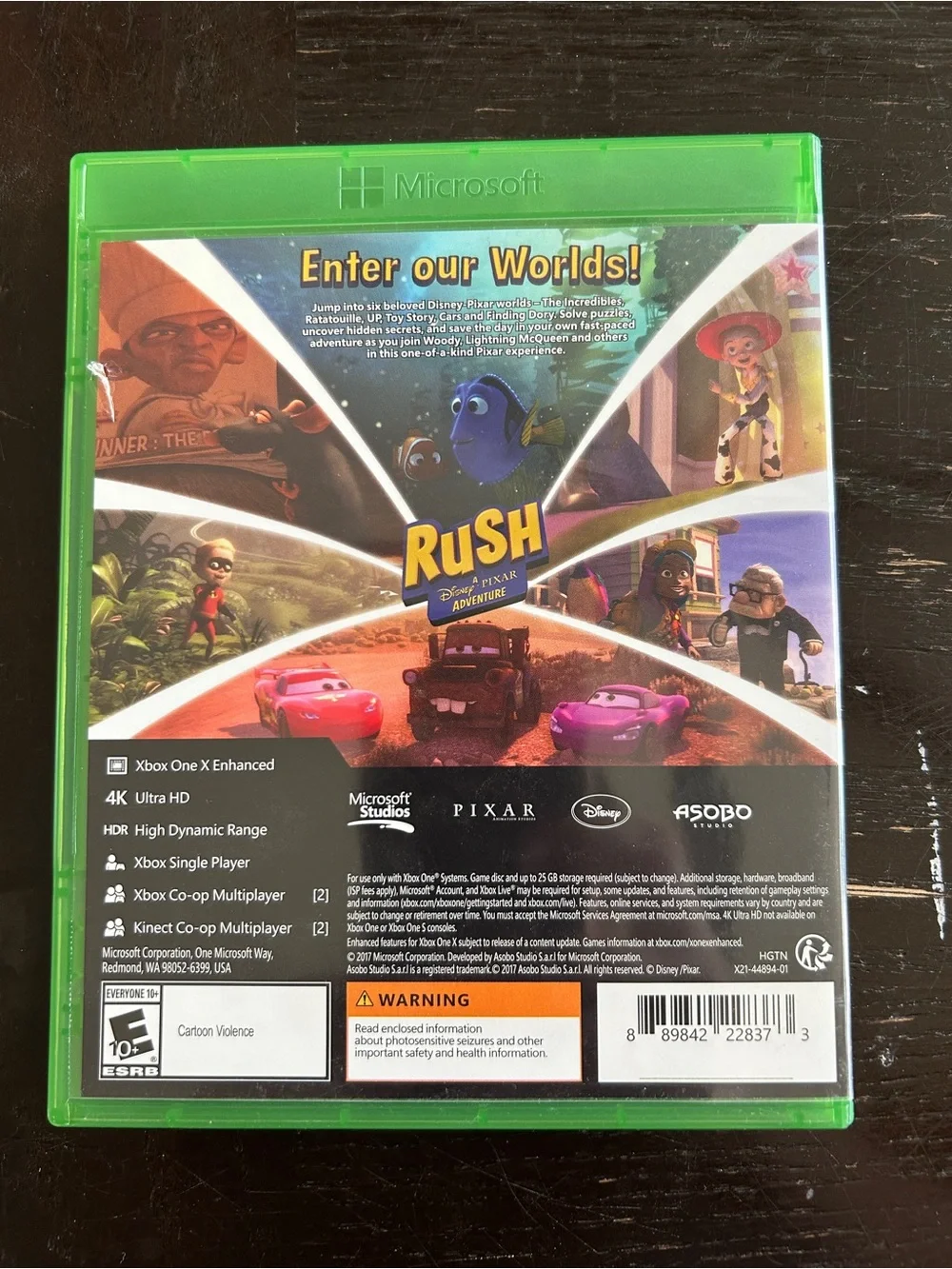 Microsoft Xbox One Rush Disney Pixar Adventure